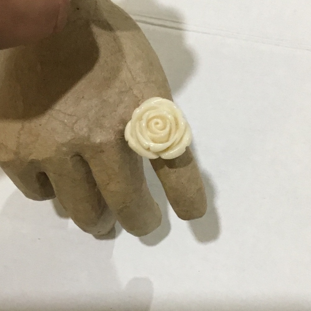 Handmade wire flower ring size 8